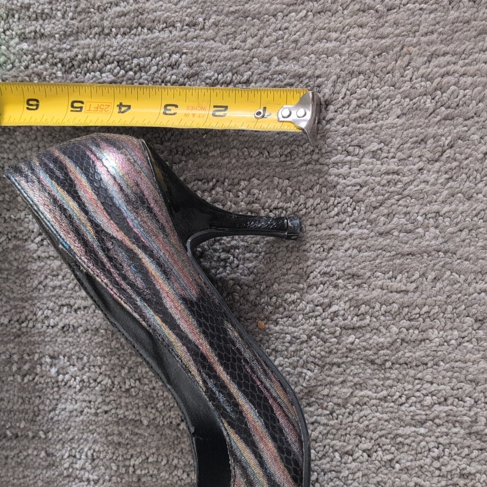 Multi Python Striped Heels - Picture 3 of 5